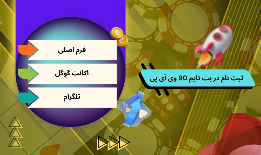 عضویت و ثبت نام در بت تایم 90 وی آی پی