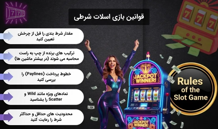 بازی اسلات شرطی دارای چه قوانینی می باشد؟