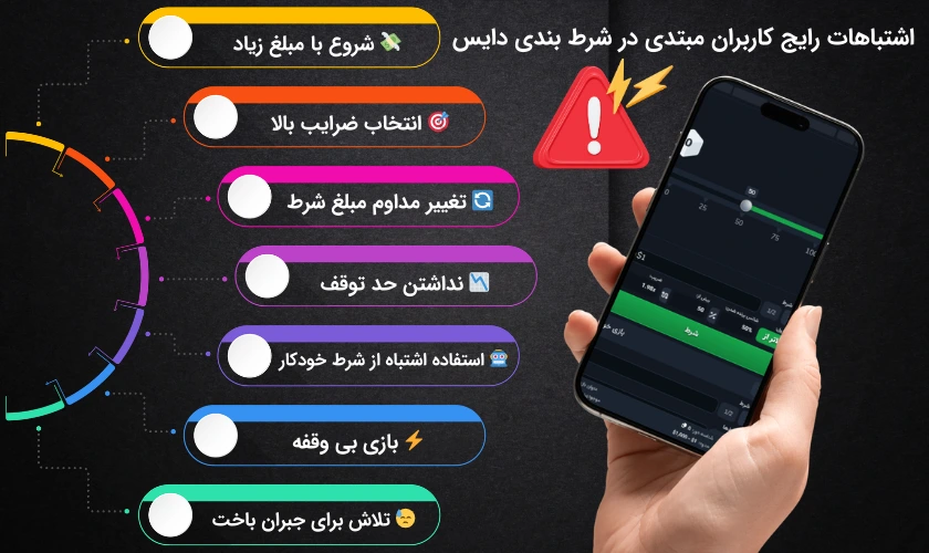 اشتباهات شرط بندی دایس
